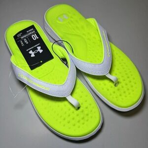 Under Armour Flip Flops Ignite Pro Marbella Sandal 3026030-102 Women's Size 10